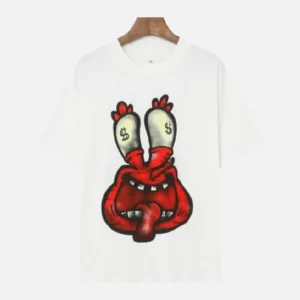 Billionaire Studios New Fashion Animal Head Hand-Printed Tee White