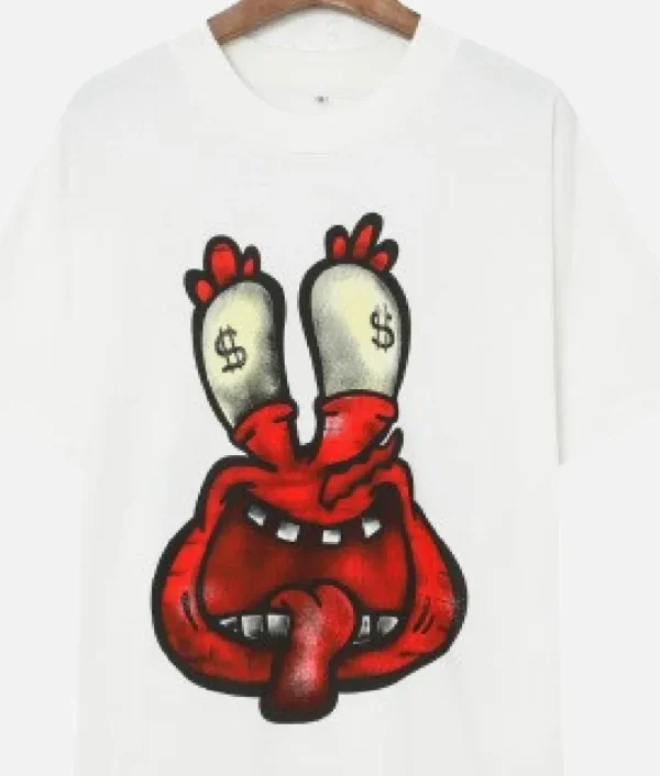 Billionaire Studios New Fashion Animal Head Hand-Printed Tee White